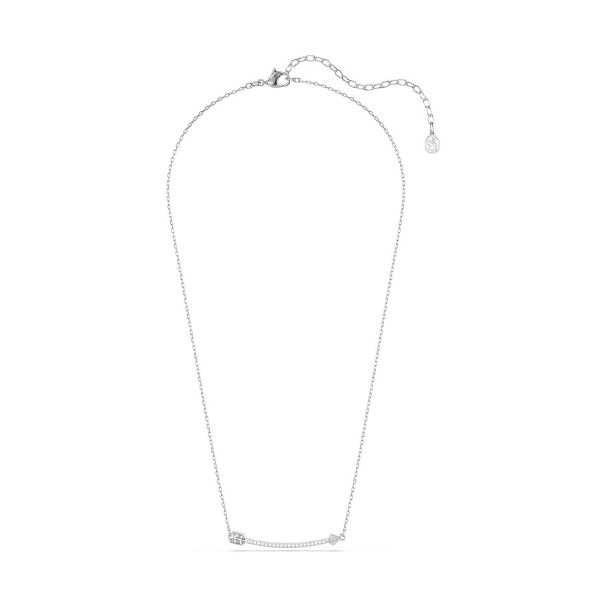 Swarovski Halskette: gebogene Stange mit glitzernden Kristallen und zwei Pfeilspitzen.