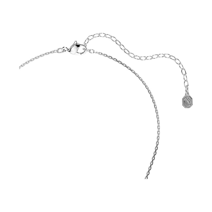 Detailaufnahme der Kette der Swarovski Halskette aus Metall mit Karabinerverschluss und Verlängerungskette.