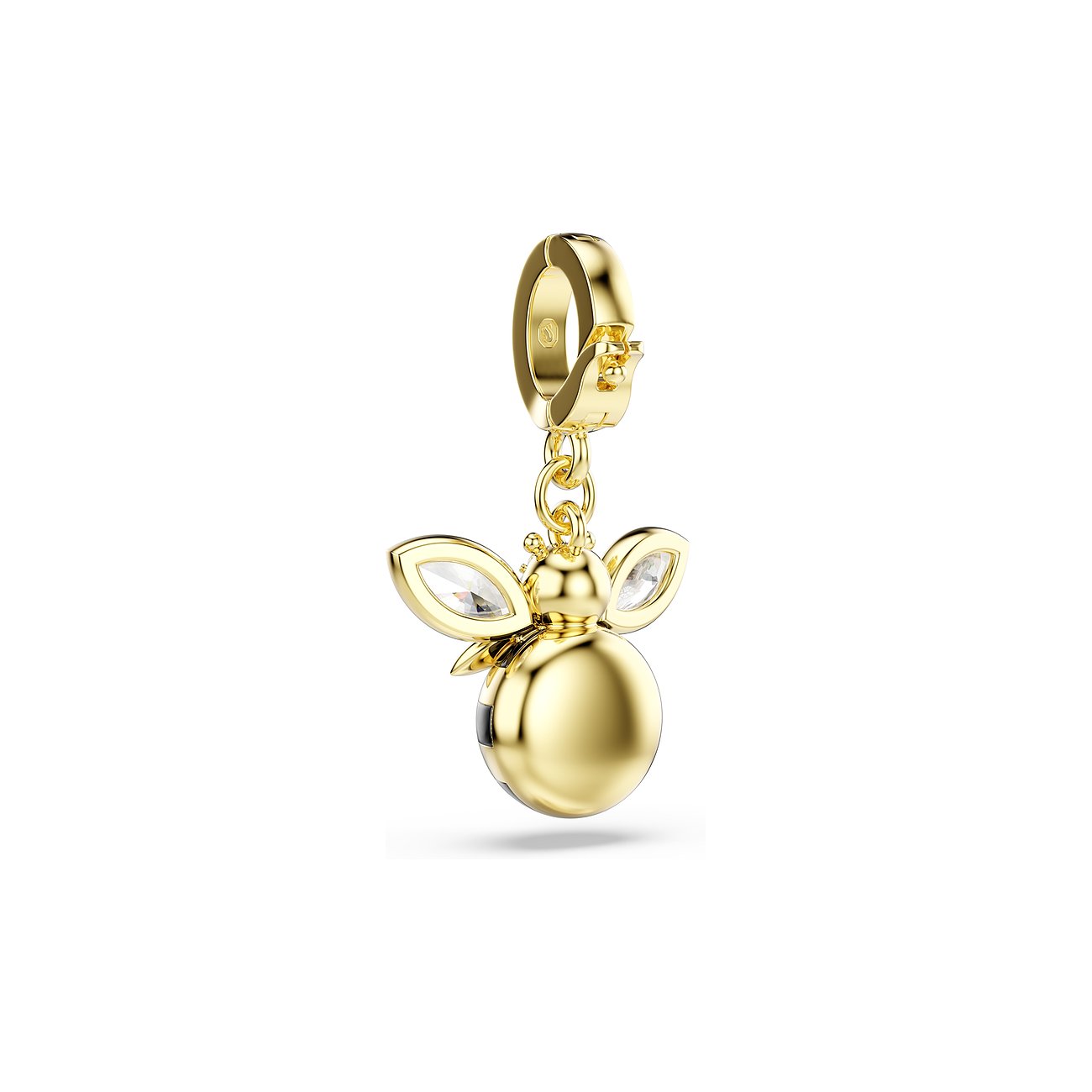 Swarovski-Schmuckanhänger: goldfarbener Marienkäfer mit Flügeln aus funkelnden Swarovski-Kristallen.