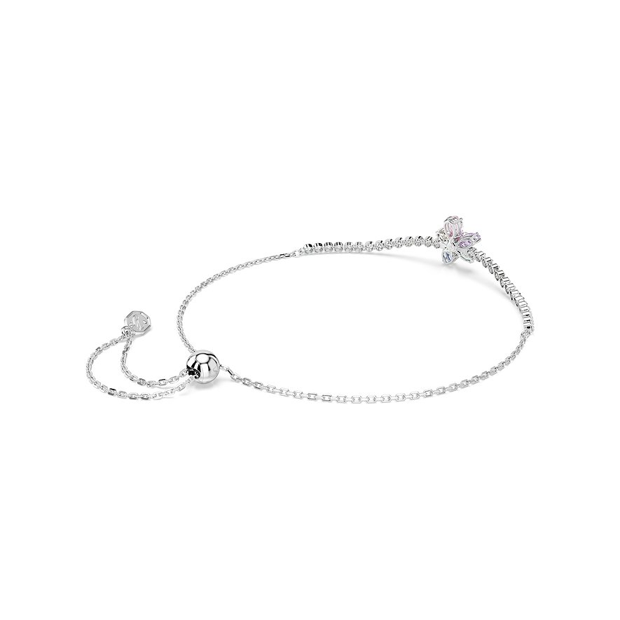 Swarovski Armschmuck aus Metall mit bunten Swarovski-Kristallen in Schmetterlingsform und einem verstellbaren Verschluss
