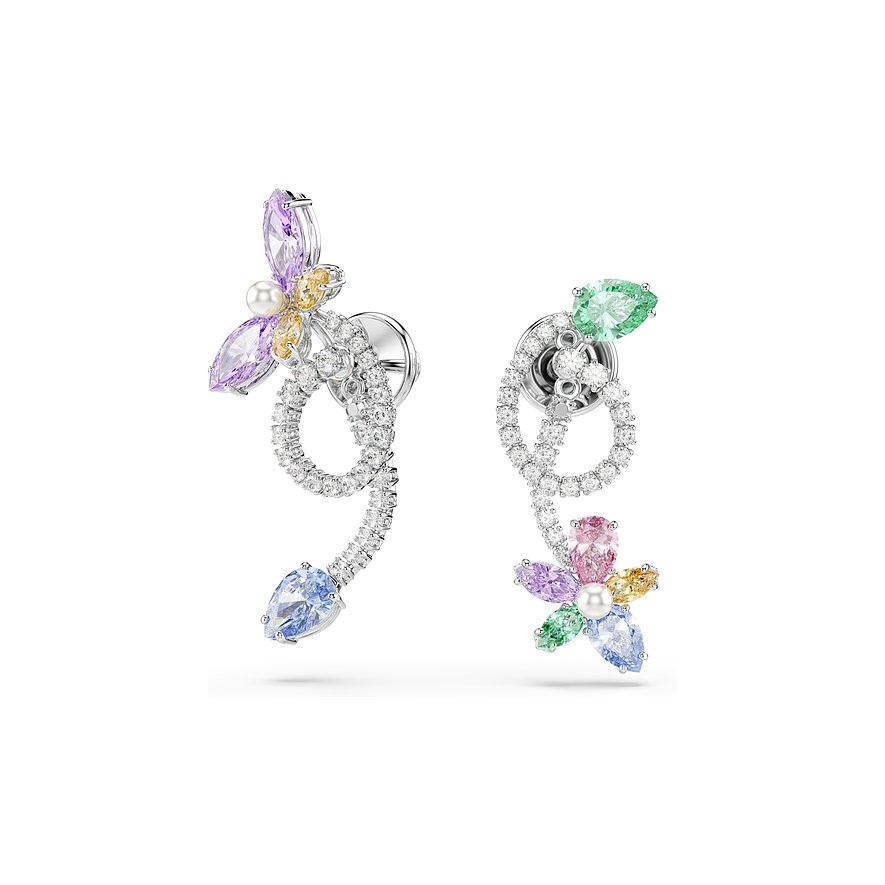 Swarovski Creolen Ariana Grande Capsule, Swarovski-Kristall, Damen, Metall, silber