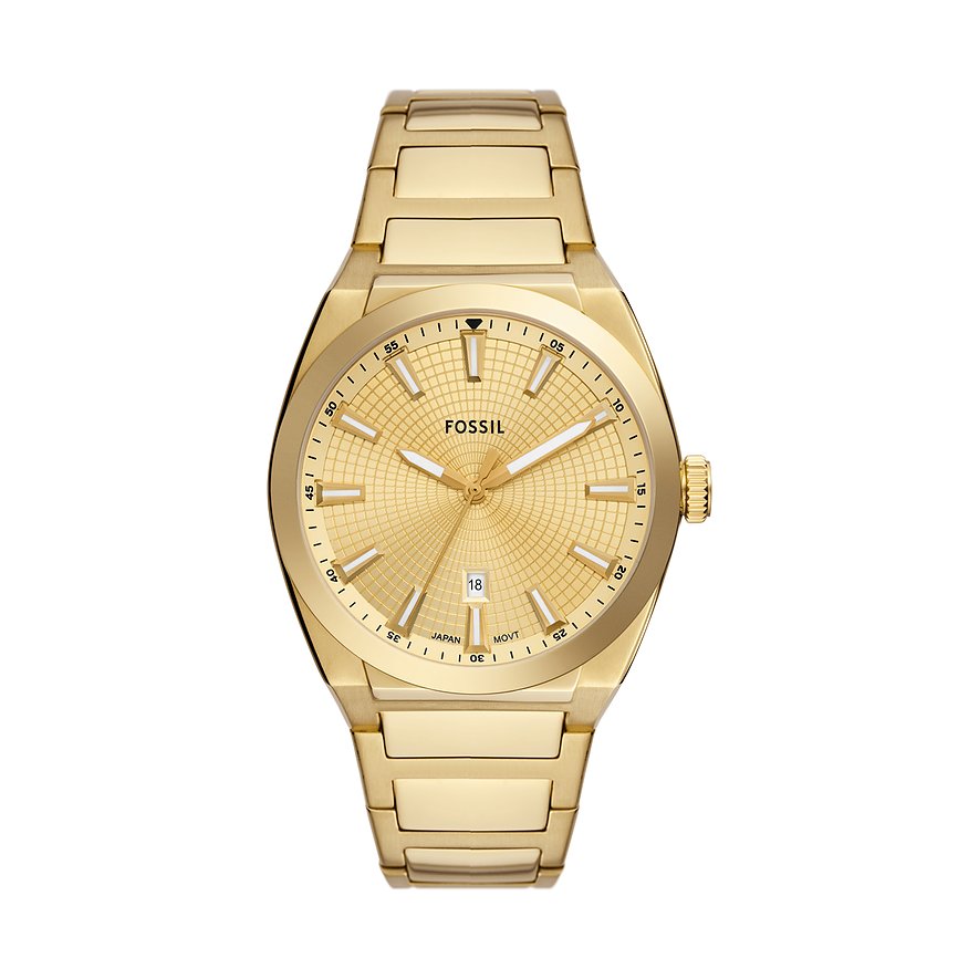 Fossil Herrenuhr EVERETT FS5965 Edelstahl - Farbe: Gold