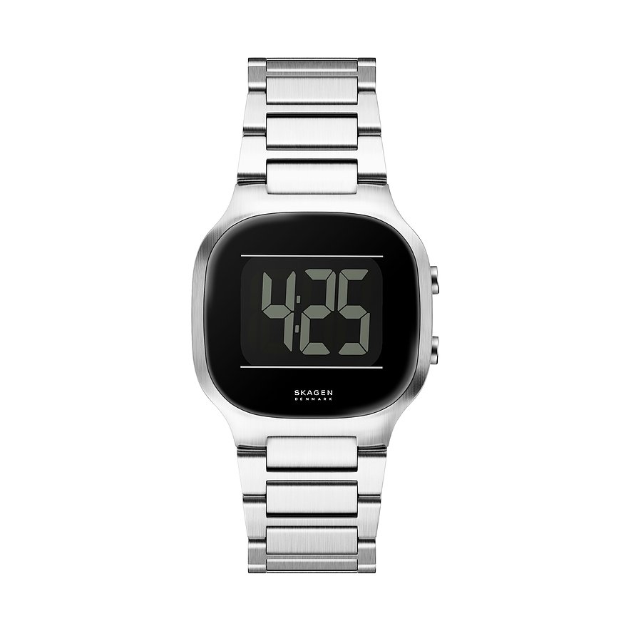 Skagen Herrenuhr MELLEM DIGITAL SKW6948, Herren, Edelstahl, Armband: Edelstahl, Quarz, digital