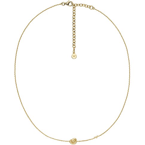 Emporio Armani Halskette, vergoldetes 925er Silber, kleiner Schlangenanhänger mit Adler-Logo. Vergoldeter Verschluss.