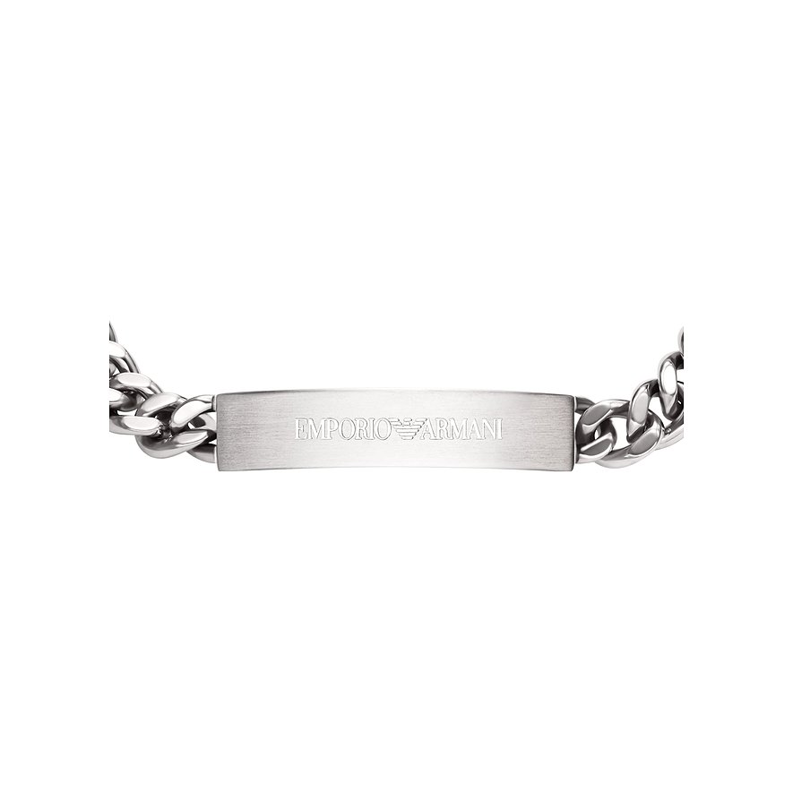 Emporio Armani Armband EAGLE LOGO, Herren, Edelstahl, silber