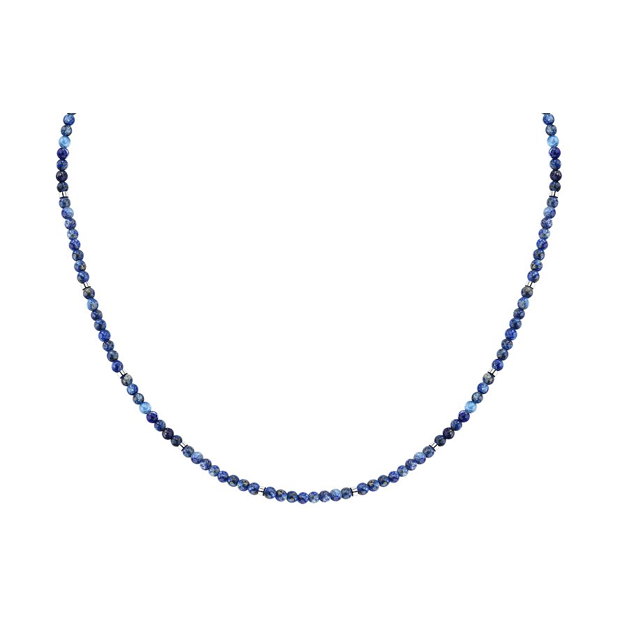 Morellato halskæde i rustfrit stål med runde Lapislazuli farveædelsten i intens blå.