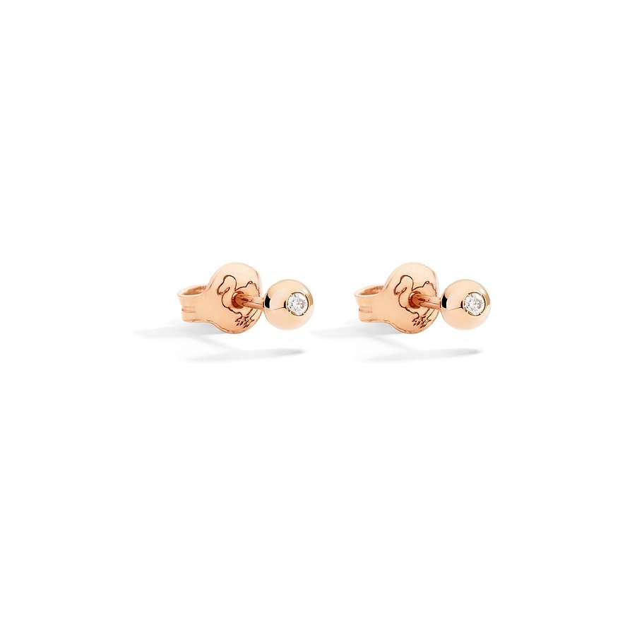 DoDo Ohrstecker Bollicine, Damen, 375er Roségold, roségold