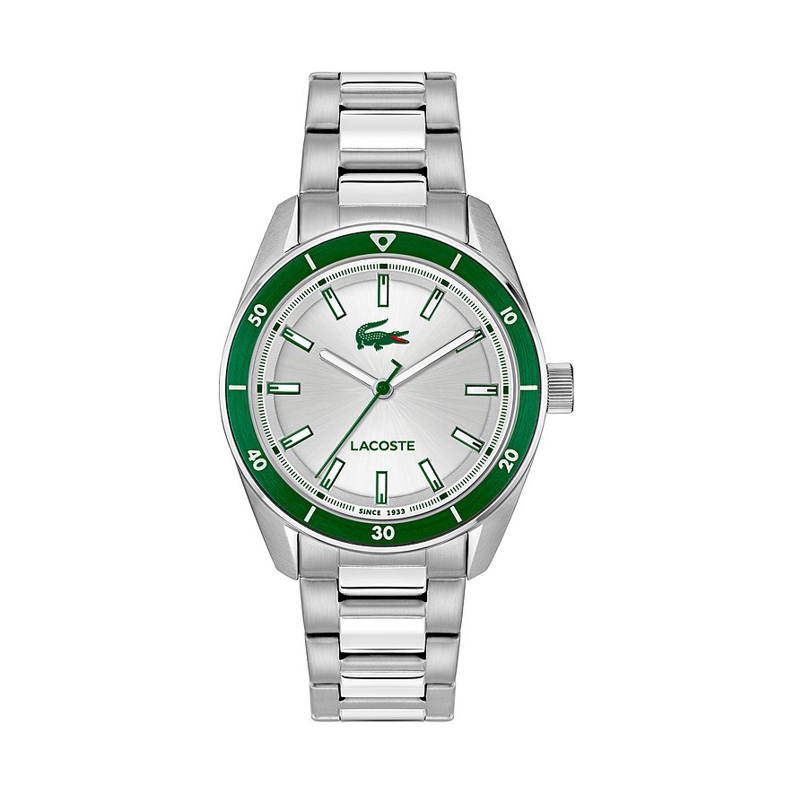 Lacoste Herrenuhr BOSTON 2011487, Herren, Edelstahl, Armband: Edelstahl, Quarz, analog