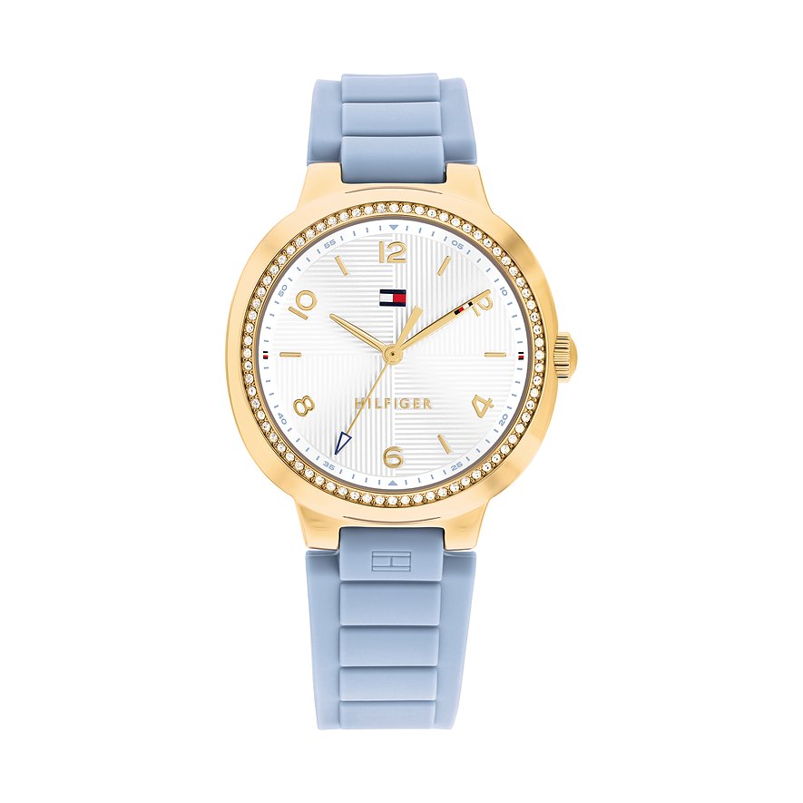Tommy Hilfiger Damenuhr SAVANNAH 1782897, Damen, Edelstahl, Armband: Silikon, Quarz, analog