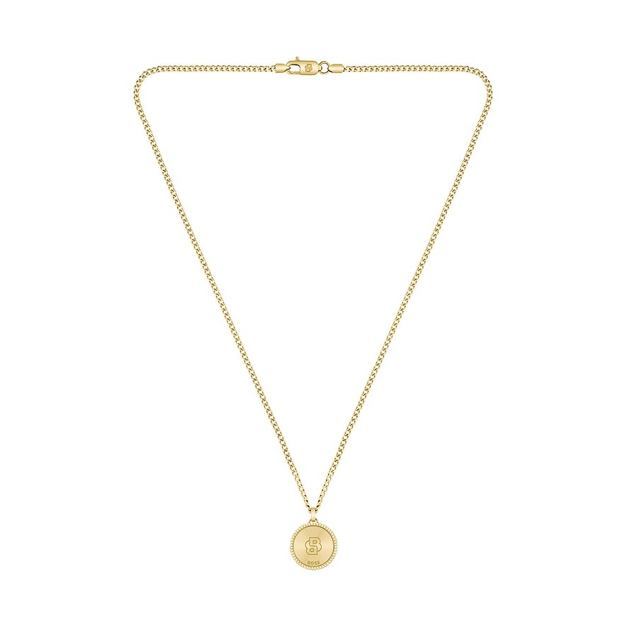 BOSS North Gold Tone Compass Pendant Necklace 1580842