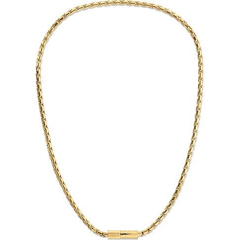 Calvin Klein Halsschmuck aus goldfarbenem Edelstahl, eine zarte Gliederkette mit einem dezenten Verschluss.