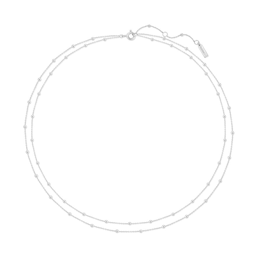 Ania Haie zarte Halskette aus Sterling-Silber 925 mit kleinen Kügelchen und Karabinerverschluss.