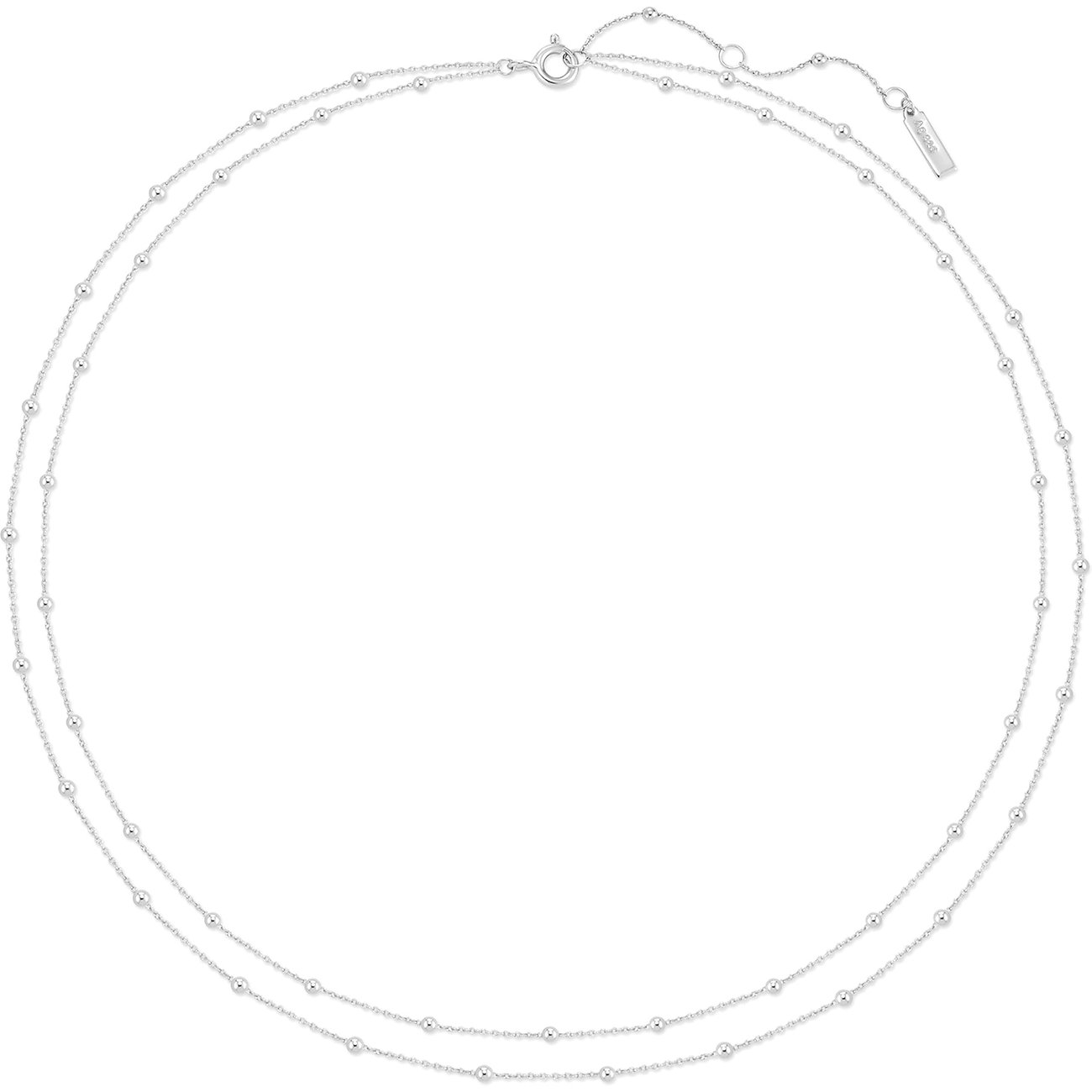 Ania Haie zarte Halskette aus Sterling-Silber 925 mit kleinen Kügelchen und Karabinerverschluss.
