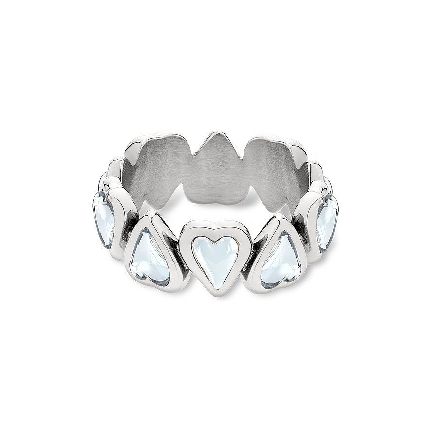 Liebeskind Berlin Fingerring "Glass Heart, Herz" mit Glasstein