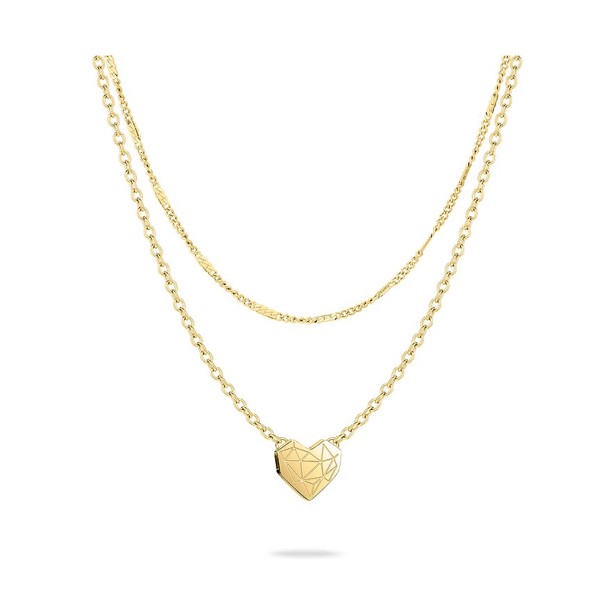 Liebeskind Kette, Damen, Edelstahl, gold