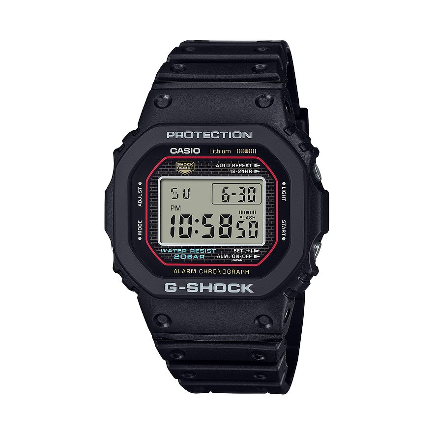 G-Shock Herrenuhr G-Shock DW-5000R-1AER, Herren, Resin, Armband: Resin, Quarz, digital