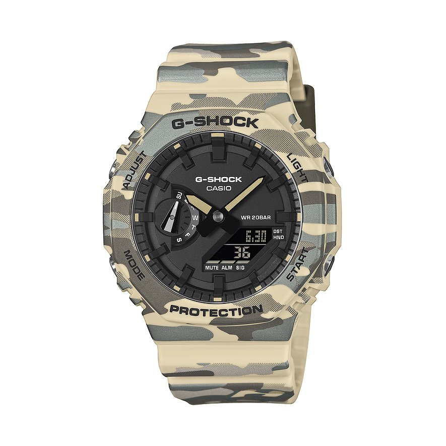 G-Shock Herrenuhr Classic GA-2100CM-5AER, Herren, Resin, Armband: Resin, Quarz
