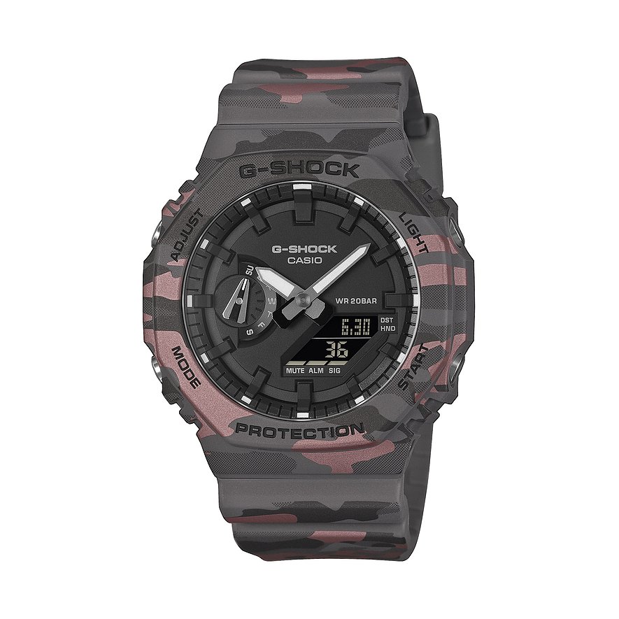 G-Shock Herrenuhr Classic GA-2100CM-8AER, Herren, Resin, Armband: Resin, Quarz