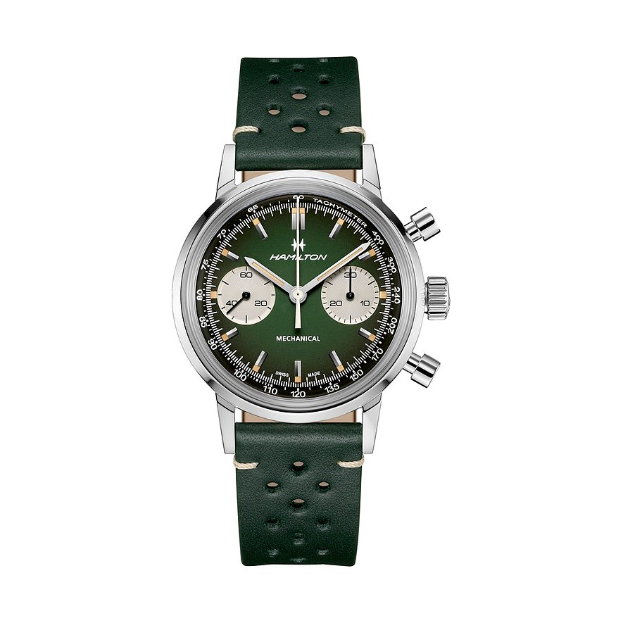 Hamilton Uhren-Set American Classic IntraMatic Mechanical H38429861, Herren, Edelstahl, Armband: Leder, Automatik, analog