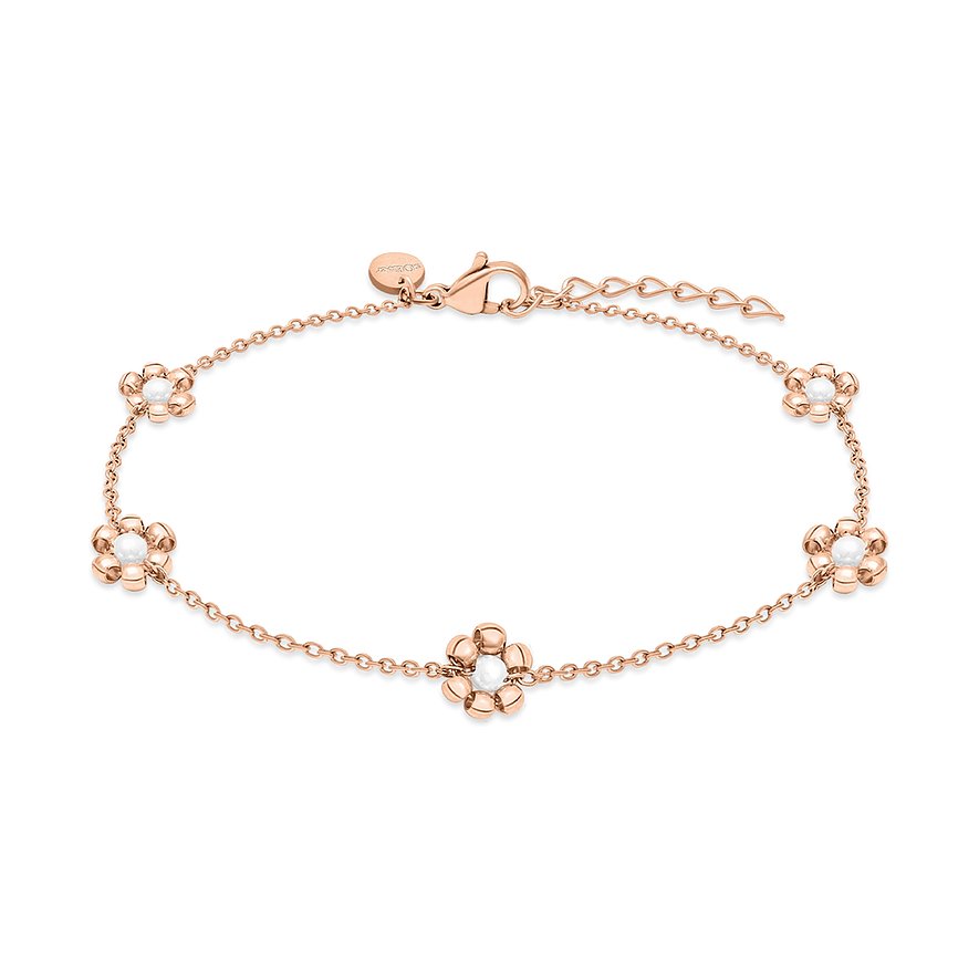 s.Oliver Fußkette, Damen, Edelstahl, roségold
