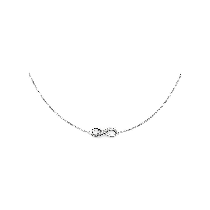 s.Oliver Armschmuck aus 925er Silber mit Unendlichkeitszeichen, besetzt mit funkelnden Zirkonia-Farbsteinen.