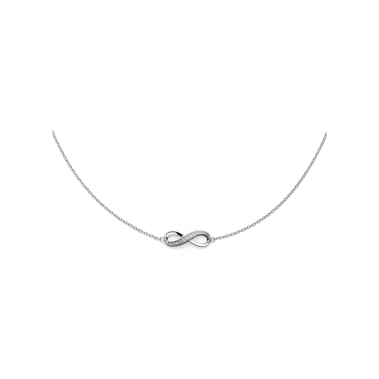 s.Oliver Armschmuck aus 925er Silber mit Unendlichkeitszeichen, besetzt mit funkelnden Zirkonia-Farbsteinen.