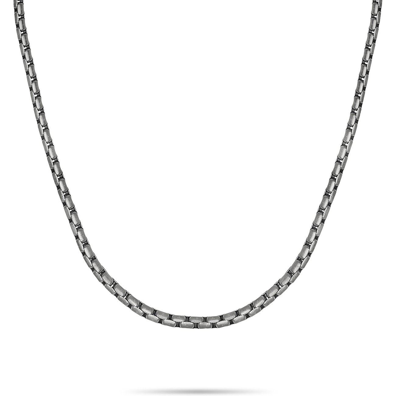s.Oliver halsband i glänsande rostfritt stål, format som en lång länkkedja.