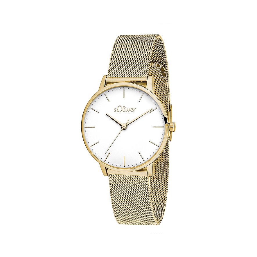 s.Oliver s.Oliver Damenuhr Classic Mesh Medium SO 4463 MQ Metall