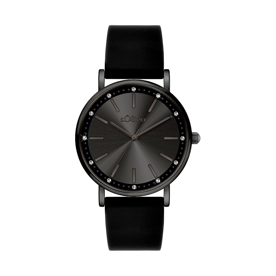 s.Oliver Damenuhr klassisch mit funkelnden Steinen SO-4484-PQ