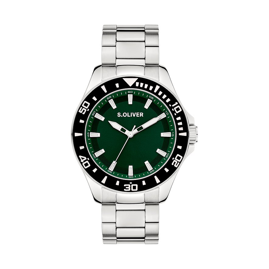 s.Oliver Herrenuhr Modern & Zeitlos SO-4458-MQ, Herren, Metall, Armband: Edelstahl, Quarz, analog
