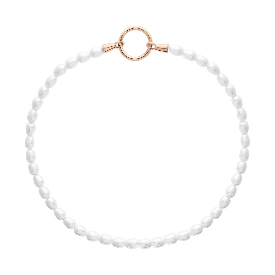 Tamaris Fußkette, Kunstperle, Damen, Edelstahl, Perle, roségold