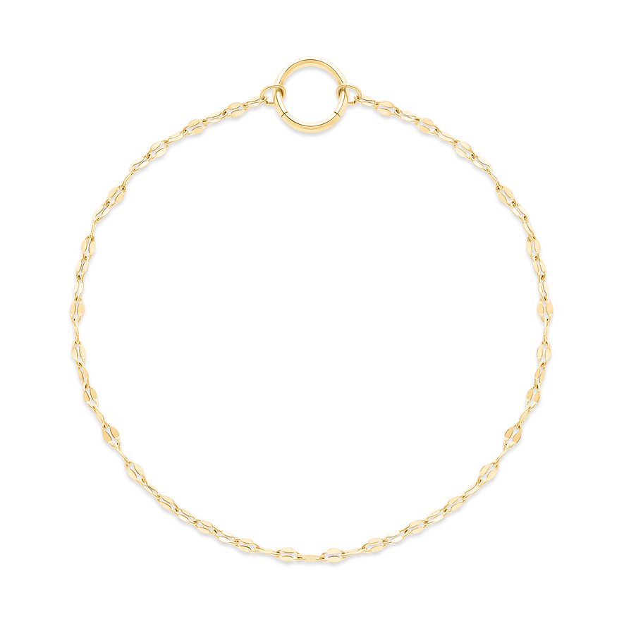 Ein zartes gelbgoldenes Tamaris Armband aus Edelstahl mit kleinen, ovalen Gliedern und einem runden Verschluss.