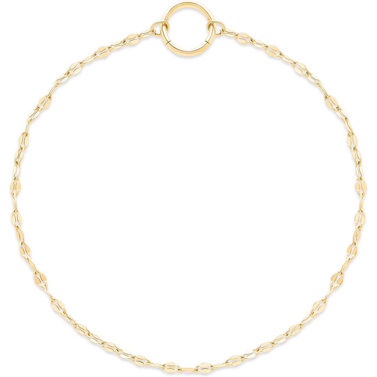 Ein zartes gelbgoldenes Tamaris Armband aus Edelstahl mit kleinen, ovalen Gliedern und einem runden Verschluss.