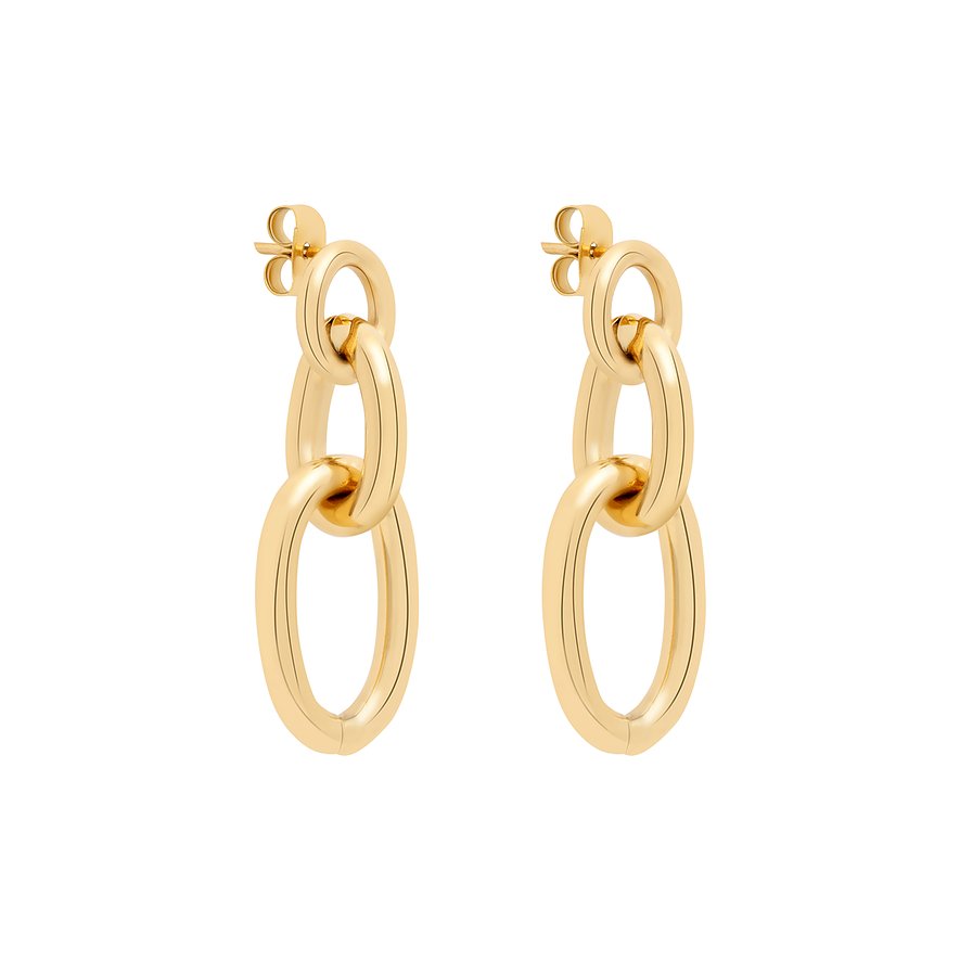 Tamaris Ohrhänger, Damen, Edelstahl, gold