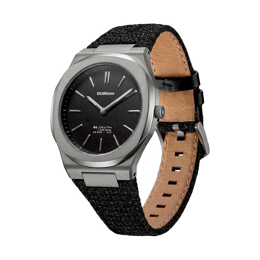 D1 Milano D1 Milano Herrenuhr 39mm, Kevlar Unit UHKJ01 Edelstahl, Textil