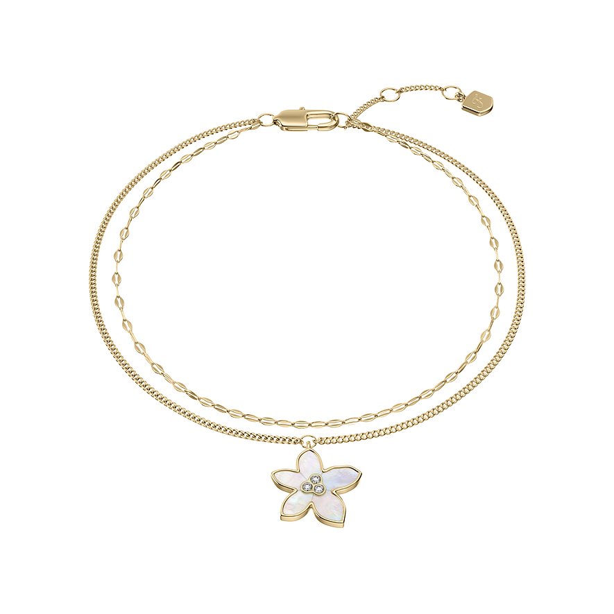 Fossil Armband Sutton, Perlmutt, Damen, Edelstahl, gold