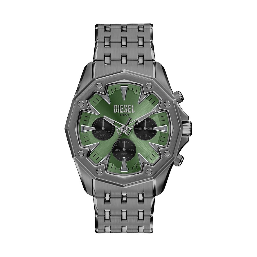 Diesel Chronograph Stinger DZ4711, Herren, Edelstahl, Armband: Edelstahl, Quarz, analog