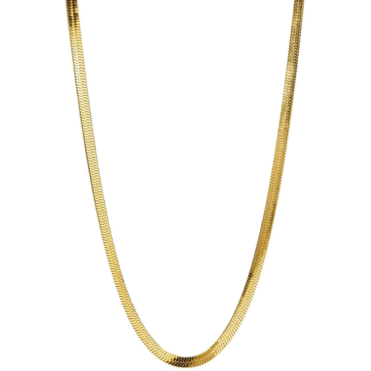 Purelei Halskette aus goldfarbenem Edelstahl. Die Gliederkette ist als feine Schlangenkette ausgelegt.