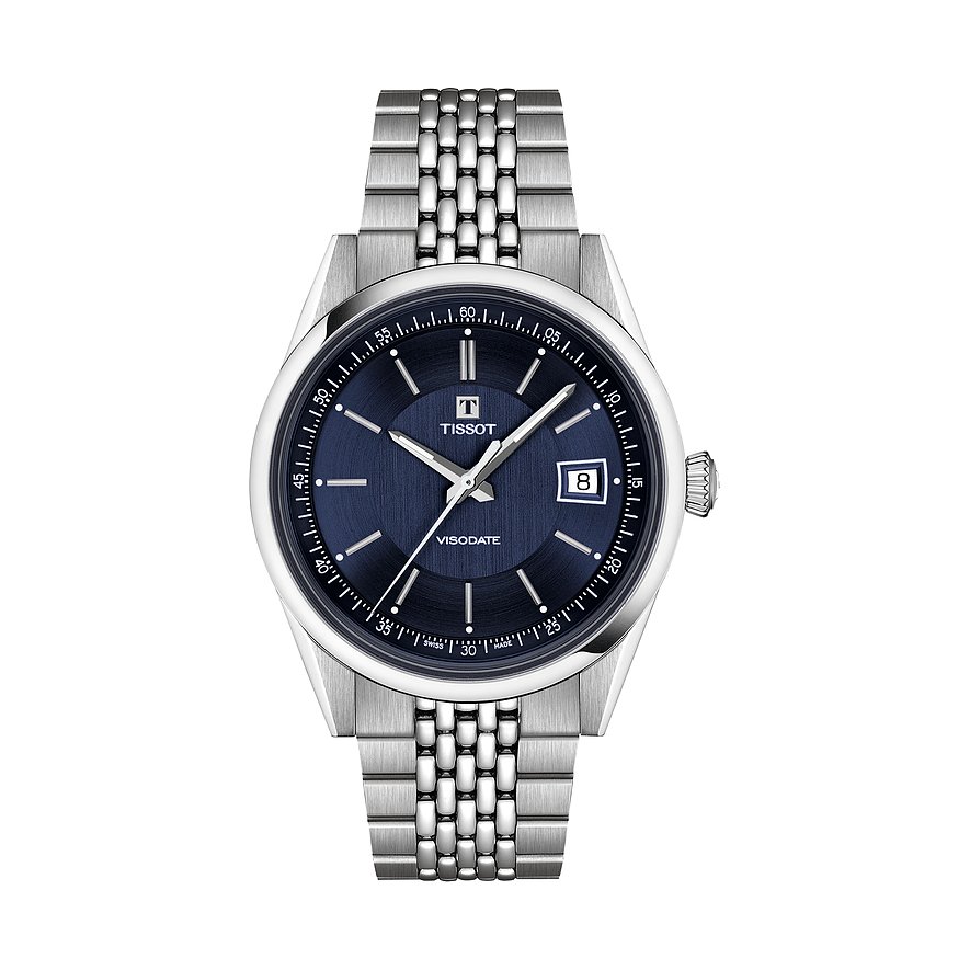 Tissot Herrenuhr Visodate 39mm T1574071104100, Unisex, Edelstahl, Armband: Edelstahl, Automatik, analog
