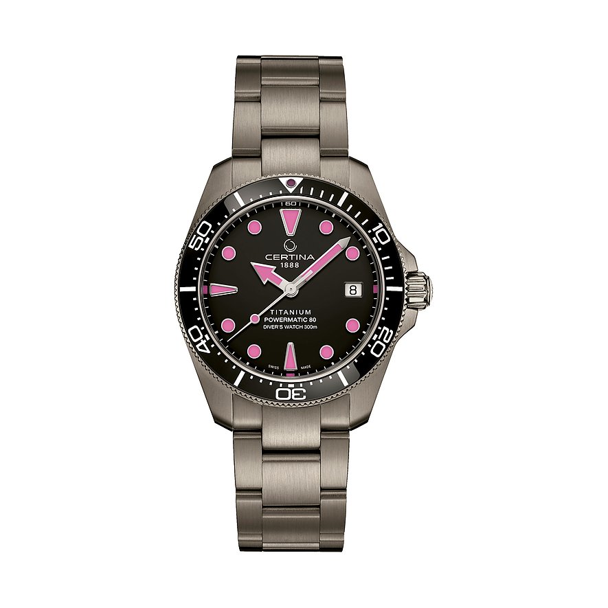 Certina Taucheruhr DS Action Diver C0488074405101, Unisex, Titan, Armband: Titan, Automatik, analog