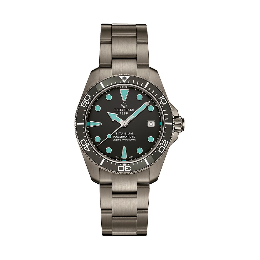 Certina Unisexuhr DS Action Diver C0488074408100, Unisex, Titan, Armband: Titan, Automatik, analog