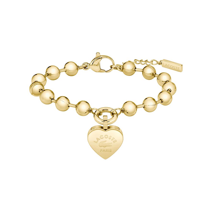 Lacoste Armband LOVE MY CROC, Damen, Edelstahl, gold