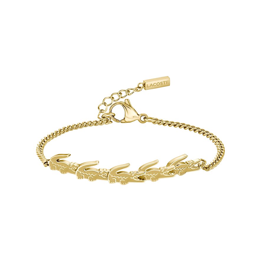 Lacoste Armband CROCODILE, Damen, Edelstahl, gold