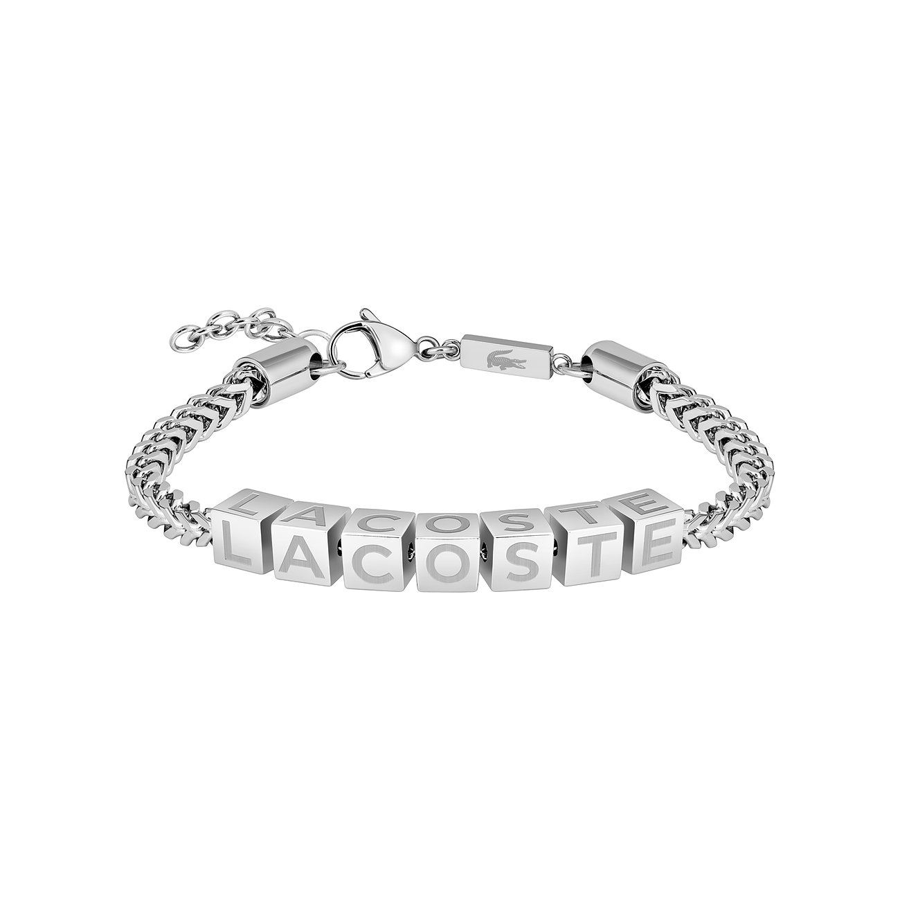 Lacoste Armschmuck aus Edelstahl mit eingraviertem 