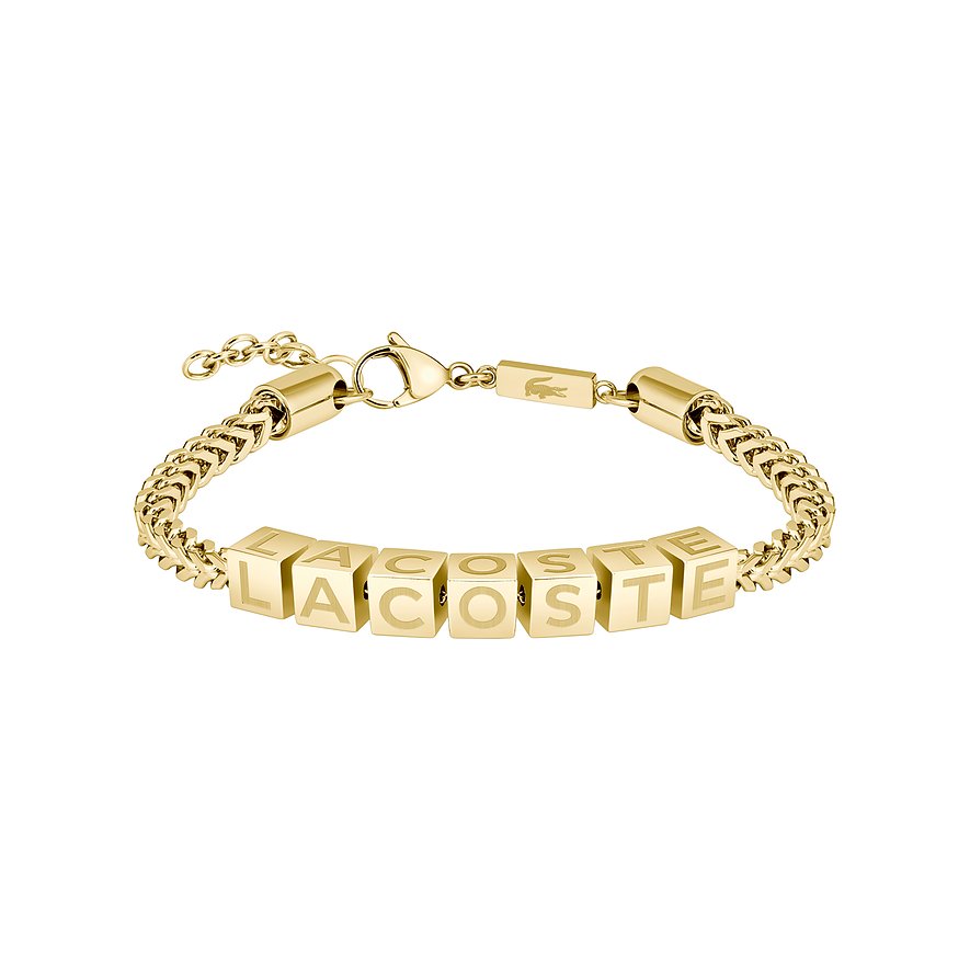 Lacoste Armband SCRIPT, Herren, Edelstahl, gold