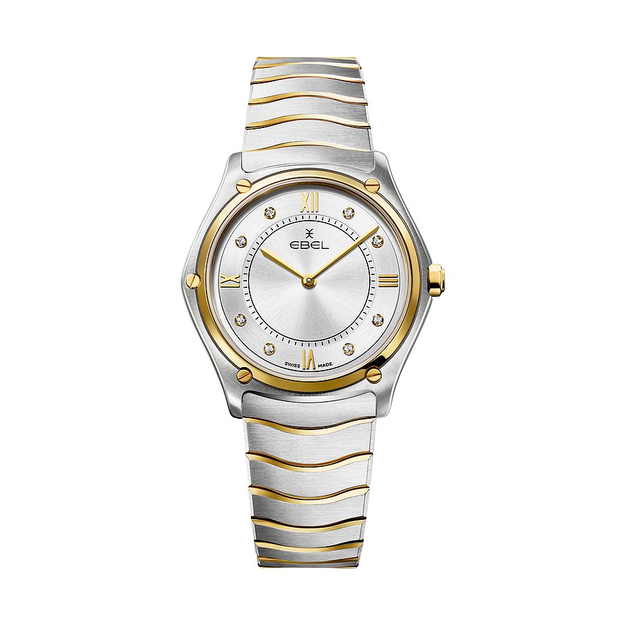 Ebel Damenuhr SPORT CLASSIC 33 MM 1216739, Damen, Edelstahl, Armband: Gold, Edelstahl, Quarz, analog