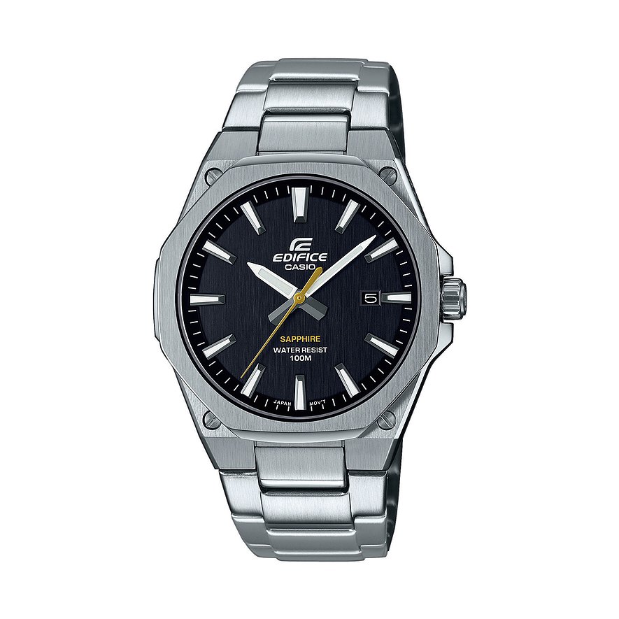 Casio Herrenuhr EDIFICE Classic EFR-S108D-1AVUEF, Herren, Edelstahl, Armband: Edelstahl, Quarz