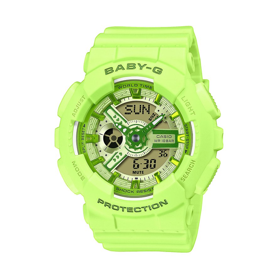 G-Shock Damenuhr Baby-G Mandalorian Urban BA-110YK-3AER-MAN, Damen, Resin, Armband: Resin, Quarz, digital