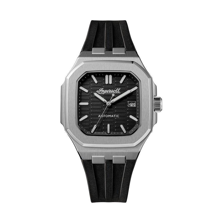 Ingersoll Herrenuhr The Yield, 26mm (S) I17803, Herren, Edelstahl, Armband: Kunststoff, Automatik, analog