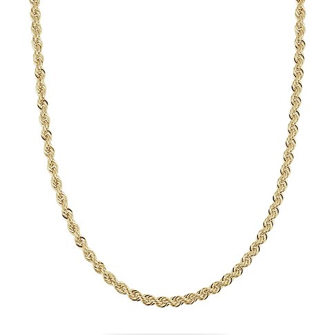 CHRIST Halsschmuck aus 585 Gelbgold als gedrehte Kette im Seil-Design auf weißem Hintergrund.